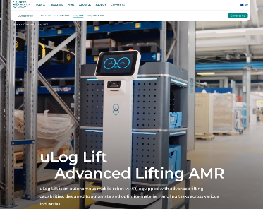 uLog Lift — an advanced lifting autonomous mobile robot from United Robotics Group, designed to automate and optimise human-handling tasks across industries.